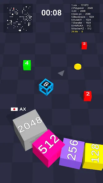 Взломанная Cube Arena 2048: Merge Numbers [MOD: безлимитные деньги и все бонусы] на Андроид — скриншот 2