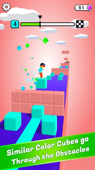 Block Surfer [MOD: безлимитные монеты и усиленная защита] на Андроид — скриншот 2