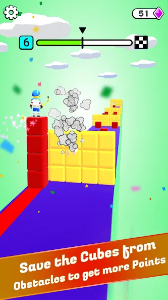 Block Surfer [MOD: безлимитные монеты и усиленная защита] на Андроид — скриншот 3