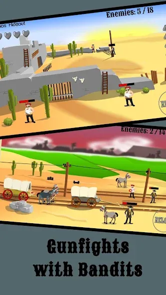 Взломанная El Gringo: Wild West Cowboy [MOD: безлимитные деньги и оружие] на Андроид — скриншот 5