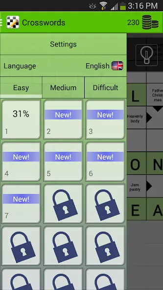 Скачать Crosswords [MOD: безлимитные подсказки и слова] на телефон — скриншот 2