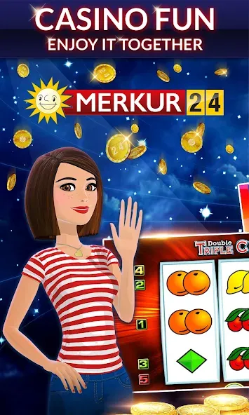 Скачать Merkur24 – Slots & Casino [MOD: безлимитные монеты и бонусы] — скриншот 1