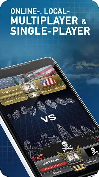 Скачать взлом Fleet Battle - Sea Battle [MOD: безлимитные деньги и усиленный флот] — скриншот 3