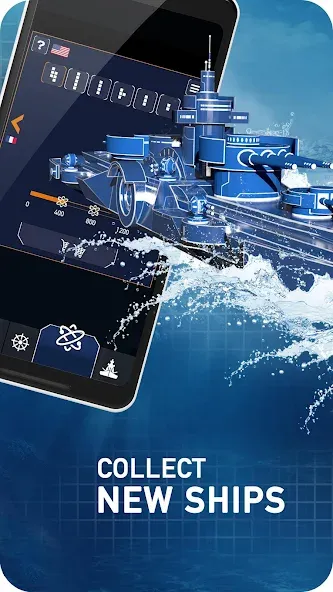 Скачать взлом Fleet Battle - Sea Battle [MOD: безлимитные деньги и усиленный флот] — скриншот 5