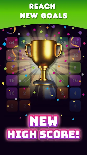 2048: Puzzle Game! Merge Block [MOD: без рекламы и подсказки доступны] последняя версия — скриншот 3
