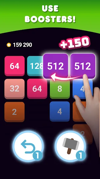 2048: Puzzle Game! Merge Block [MOD: без рекламы и подсказки доступны] последняя версия — скриншот 4
