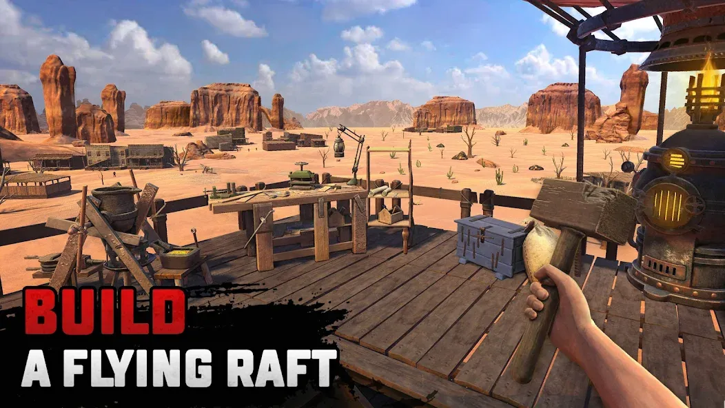 Скачать взлом Raft® Survival: Desert Nomad [MOD: безлимитные ресурсы и открыты локации] — скриншот 2