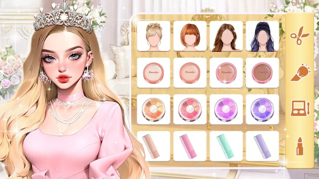 Взломанная Makeup Stylist: Makeup Game [MOD: безлимитные монеты и все образы открыты] на Андроид — скриншот 2