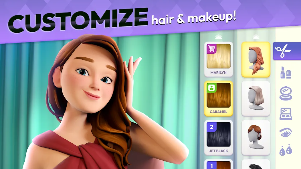 Скачать Makeover Match - Fashion Game [MOD: безлимитные монеты и энергия] на телефон — скриншот 1