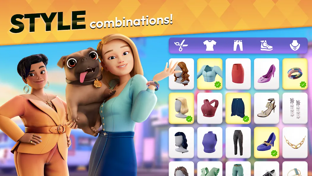 Скачать Makeover Match - Fashion Game [MOD: безлимитные монеты и энергия] на телефон — скриншот 4