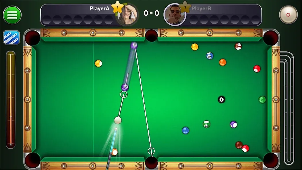 Взломанная 8 Ball Live - Billiards Games [MOD: безлимитные монеты и всё открыто] на Андроид — скриншот 2