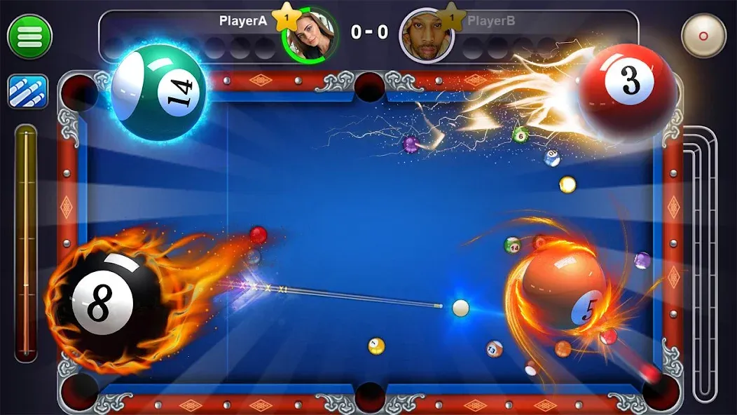 Взломанная 8 Ball Live - Billiards Games [MOD: безлимитные монеты и всё открыто] на Андроид — скриншот 3