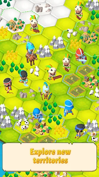 Civilization Hex: Tribes Rise [MOD: безлимитные ресурсы и открыты все племена] (Бесплатно / APK) — скриншот 1