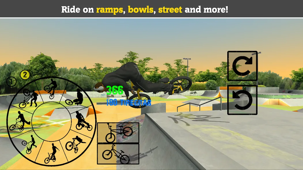 BMX FE3D 2 [MOD: безлимитные деньги и все трюки открыты] на Андроид — скриншот 4