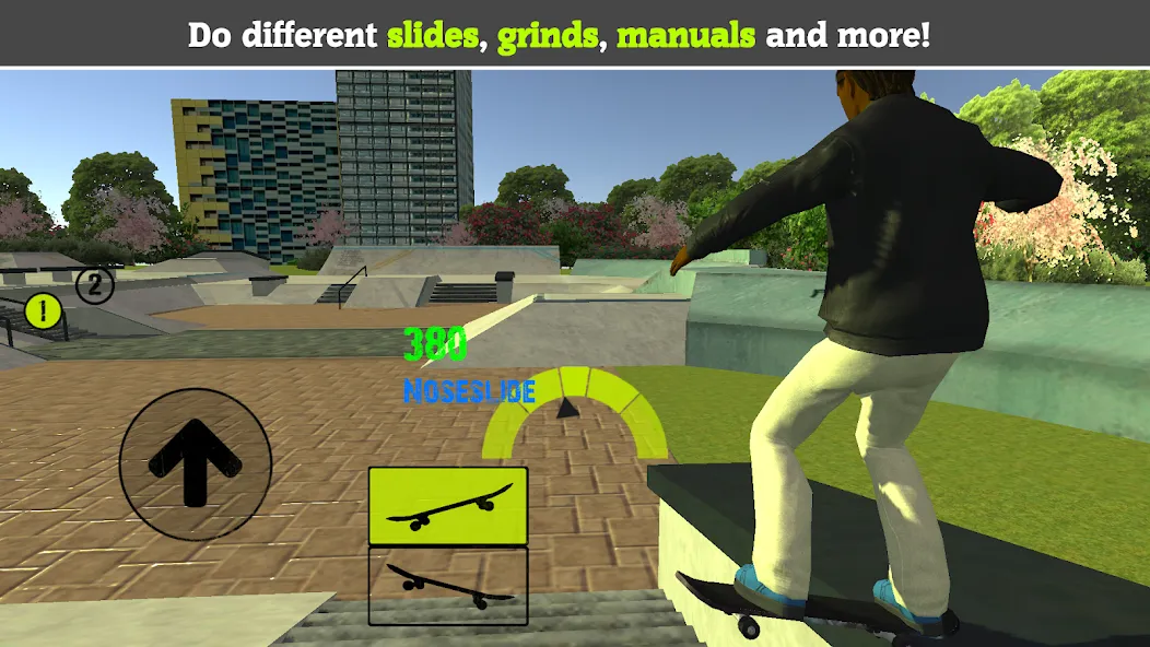 Skateboard FE3D 2 [MOD: безлимитные деньги и все трюки открыты] — Скачать бесплатно (APK) — скриншот 1