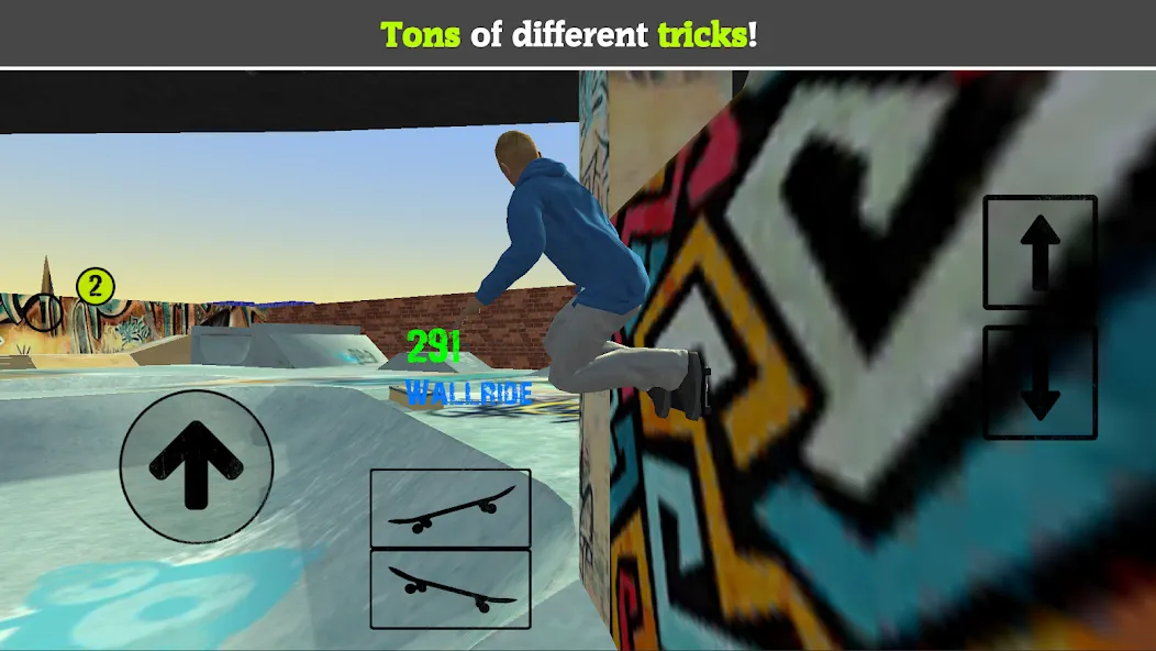 Skateboard FE3D 2 [MOD: безлимитные деньги и все трюки открыты] — Скачать бесплатно (APK) — скриншот 2