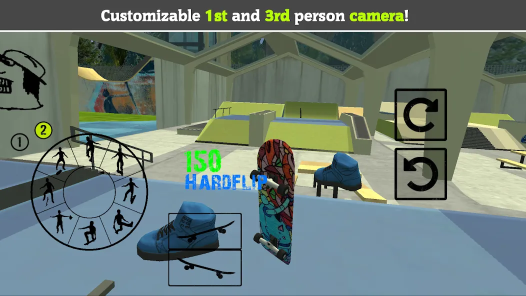 Skateboard FE3D 2 [MOD: безлимитные деньги и все трюки открыты] — Скачать бесплатно (APK) — скриншот 3