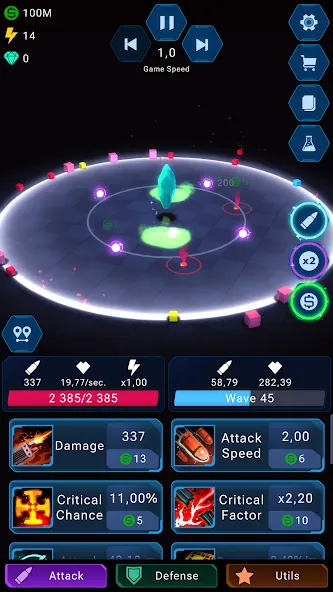 Скачать Epic Rush - Idle Tower Defense [MOD: безлимитные деньги и энергия] — скриншот 1