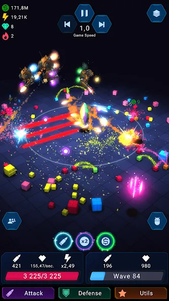Скачать Epic Rush - Idle Tower Defense [MOD: безлимитные деньги и энергия] — скриншот 2