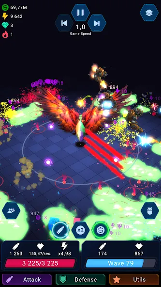 Скачать Epic Rush - Idle Tower Defense [MOD: безлимитные деньги и энергия] — скриншот 3