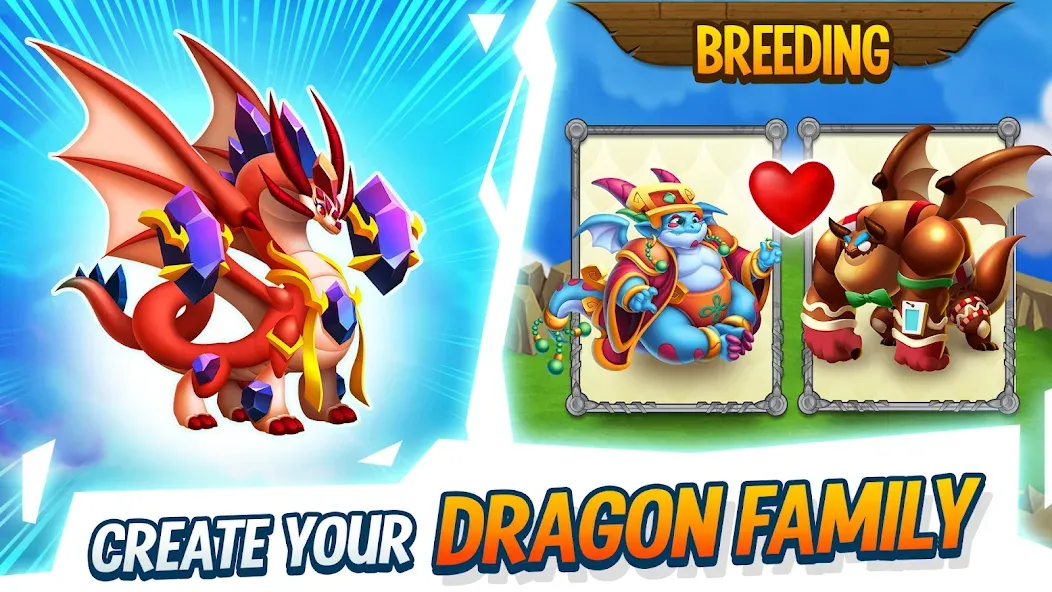 Dragon City: Mobile Adventure [MOD: безлимитные деньги и драконы] на Андроид — скриншот 1