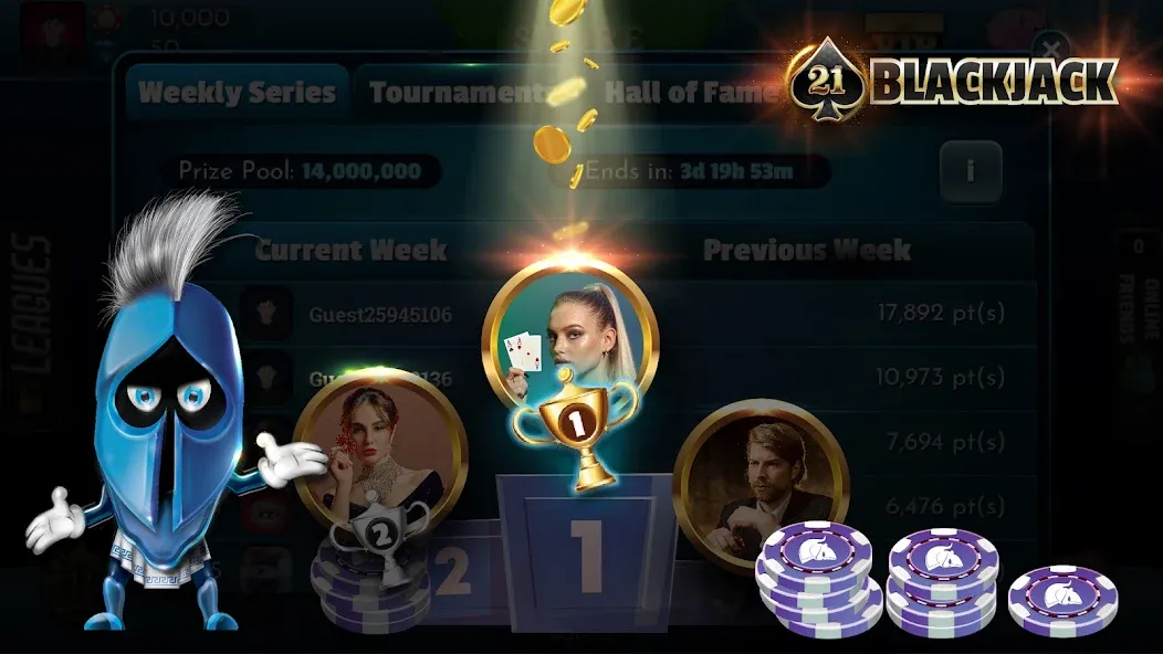 BlackJack 21 - Online Casino [MOD: безлимитные фишки и бонусы] — Скачать бесплатно (APK) — скриншот 4