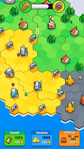 Скачать взлом Factory World: Connect Map [MOD: безлимитные деньги и ресурсы] — скриншот 2
