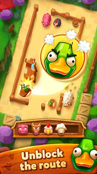 Взломанная Farm Jam: Animal Parking Game [MOD: безлимитные монеты и все уровни] на Андроид — скриншот 1