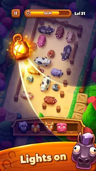 Взломанная Farm Jam: Animal Parking Game [MOD: безлимитные монеты и все уровни] на Андроид — скриншот 5