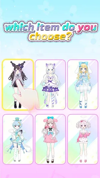 Взломанная Dress Up! Shining Anime Star [MOD: безлимитные деньги и все наряды] на Андроид — скриншот 3