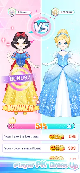 Взломанная Dress Up! Shining Anime Star [MOD: безлимитные деньги и все наряды] на Андроид — скриншот 5