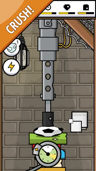 Hydraulic Press Pocket [MOD: безлимитные ресурсы и мощный пресс] последняя версия — скриншот 1