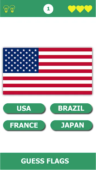 Flag Quiz Gallery: Quiz, Guess [MOD: открыты все флаги и уровни] — Скачать бесплатно (APK) — скриншот 1