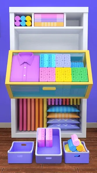 Скачать взлом Fill the Closet: Organize Game [MOD: безлимитные деньги и все уровни] — скриншот 3