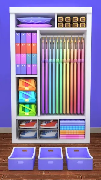 Скачать взлом Fill the Closet: Organize Game [MOD: безлимитные деньги и все уровни] — скриншот 4