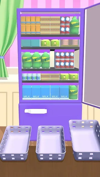 Fill Up Fridge：Organizing Game [MOD: безлимитные монеты и открыты все уровни] (Бесплатно / APK) — скриншот 5