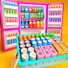 Fill Up Fridge：Organizing Game [MOD: безлимитные монеты и открыты все уровни] (Бесплатно / APK)