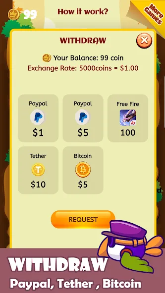 Flap To Earn [MOD: бесконечные монеты и быстрый полёт] последняя версия — скриншот 3