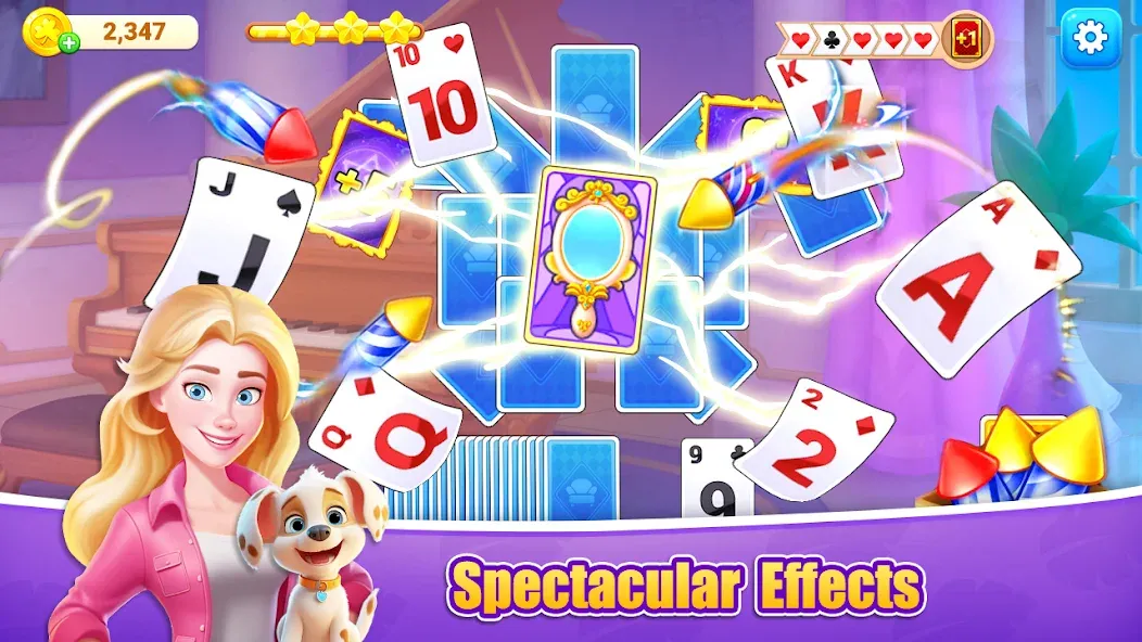 Fish Solitaire™ TriPeaks [MOD: без рекламы и много монет] на Андроид — скриншот 1