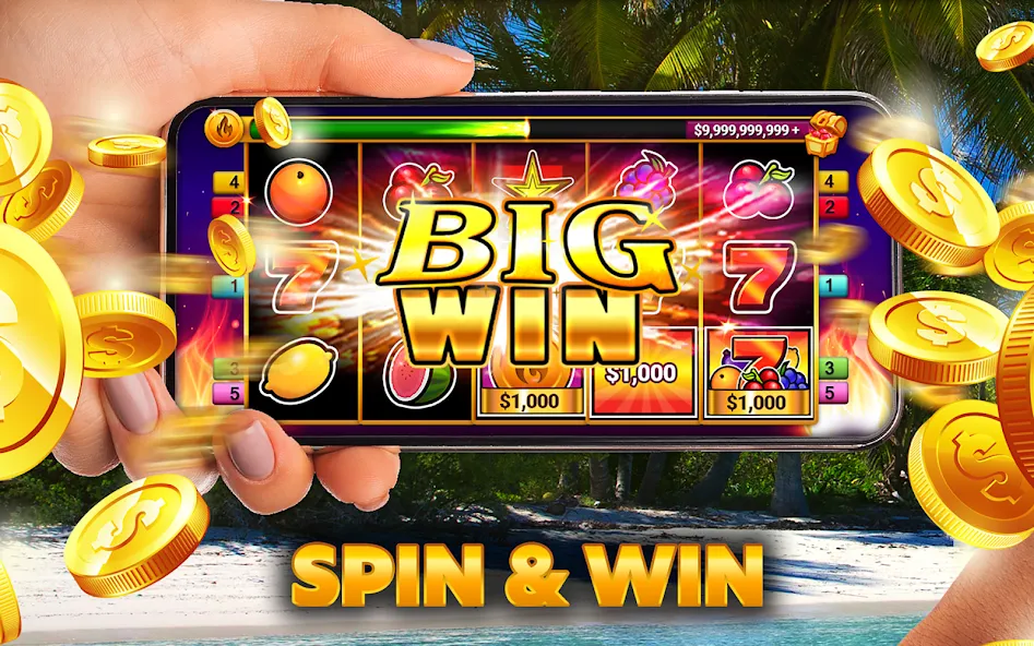 Casino Slots - Slot Machines [MOD: бесконечные монеты и бесплатные вращения] — Скачать бесплатно (APK) — скриншот 1