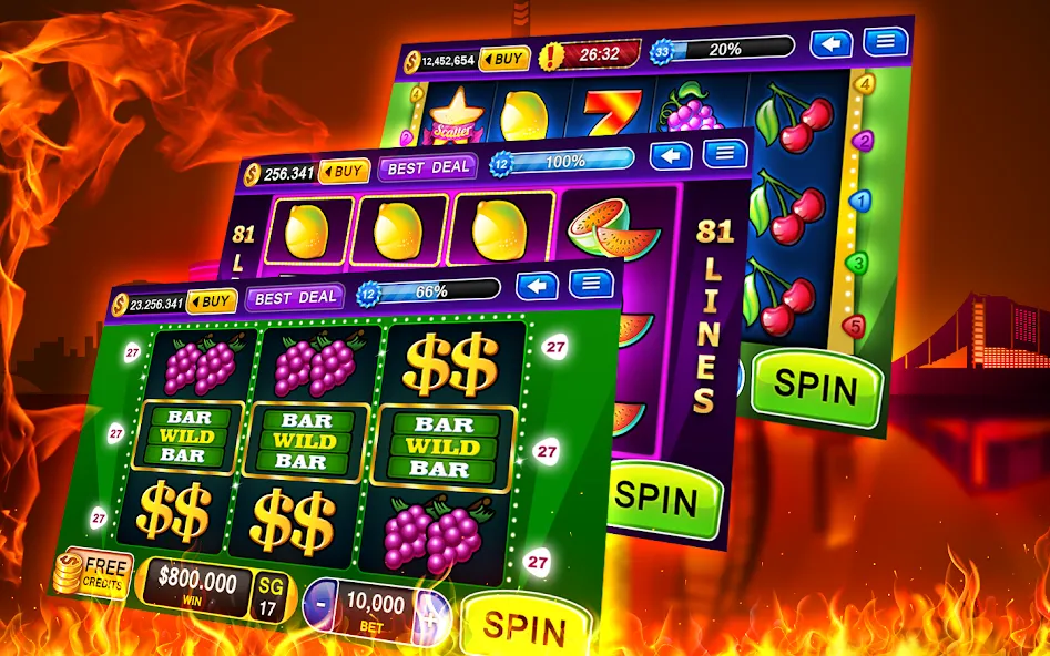 Скачать взлом Slots - Casino Slot Machines [MOD: безлимитные монеты и джекпоты] — скриншот 2