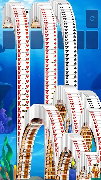 Взломанная Solitaire Fish [MOD: много монет и подсказки без ограничений] на Андроид — скриншот 5