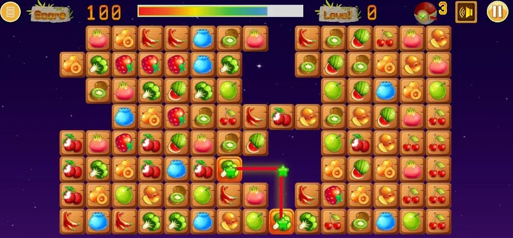 Link fruits - fruit match pair [MOD: подсказки доступны без ограничений] (Бесплатно / APK) — скриншот 5