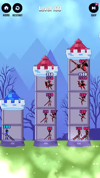 Скачать Hero Castle War: Tower Attack [MOD: безлимитные деньги и открыты все уровни] на телефон — скриншот 5