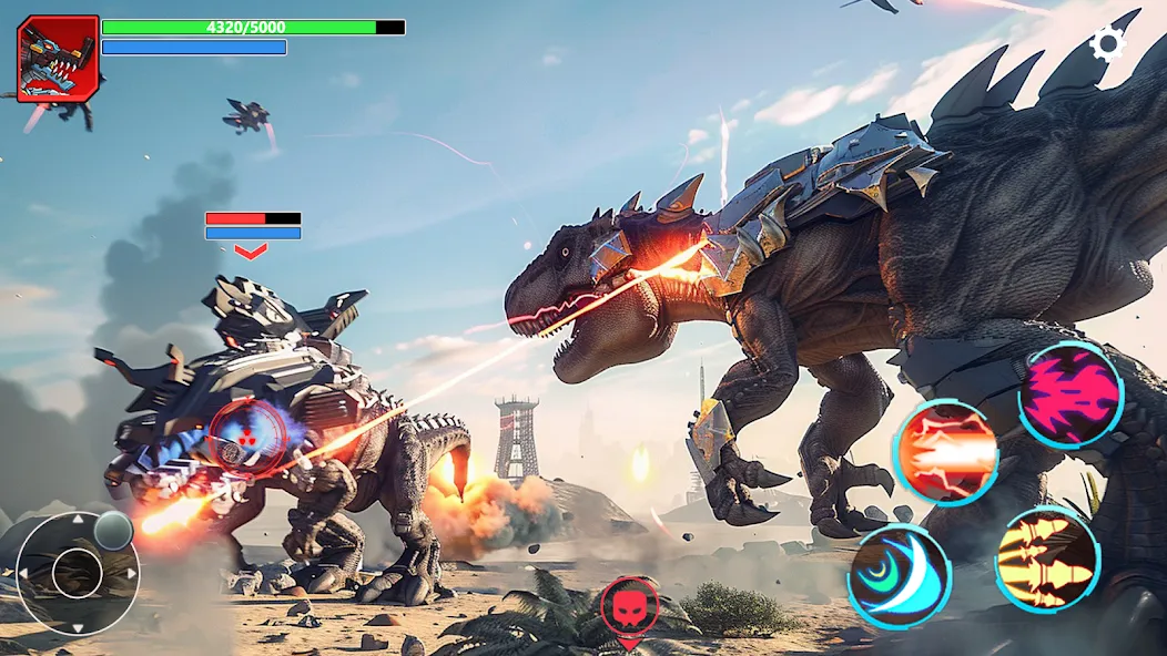 Mech War: Jurassic Dinosaur [MOD: безлимитные деньги и мощные мехи] — Скачать бесплатно (APK) — скриншот 3