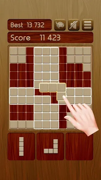 Woody Block Puzzle ® [MOD: без рекламы и много подсказок] последняя версия — скриншот 1