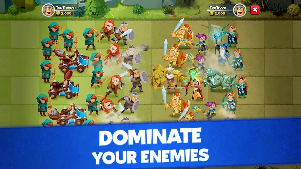 Top Troops: Adventure RPG [MOD: безлимитные деньги и ресурсы] последняя версия — скриншот 3