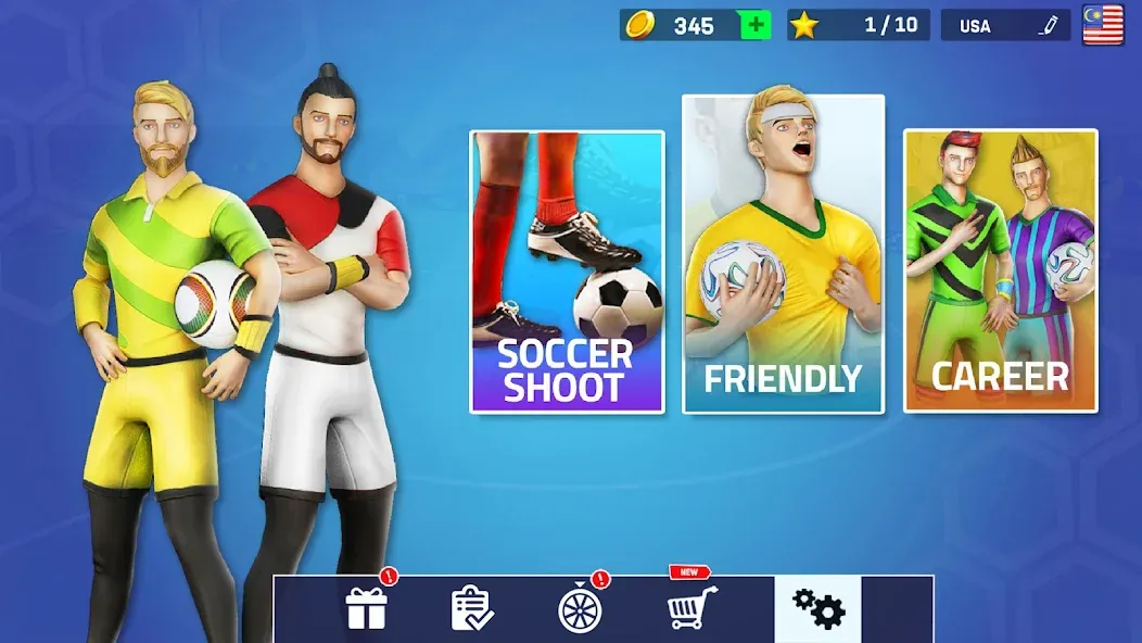 Скачать Indoor Futsal: Football Games [MOD: безлимитные деньги и все команды открыты] на телефон — скриншот 3