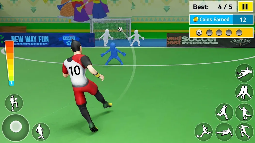 Скачать Indoor Futsal: Football Games [MOD: безлимитные деньги и все команды открыты] на телефон — скриншот 4