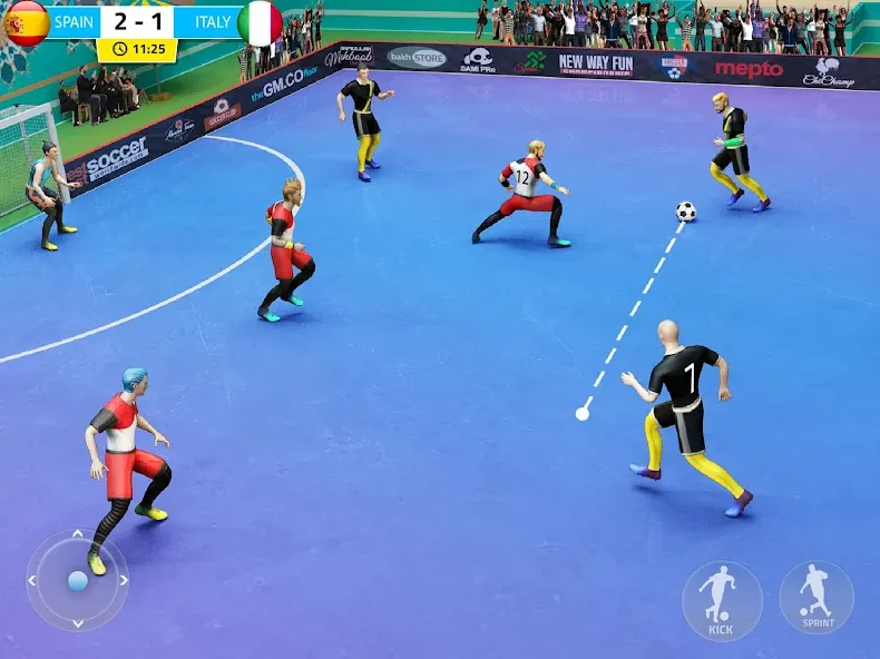 Скачать Indoor Futsal: Football Games [MOD: безлимитные деньги и все команды открыты] на телефон — скриншот 5